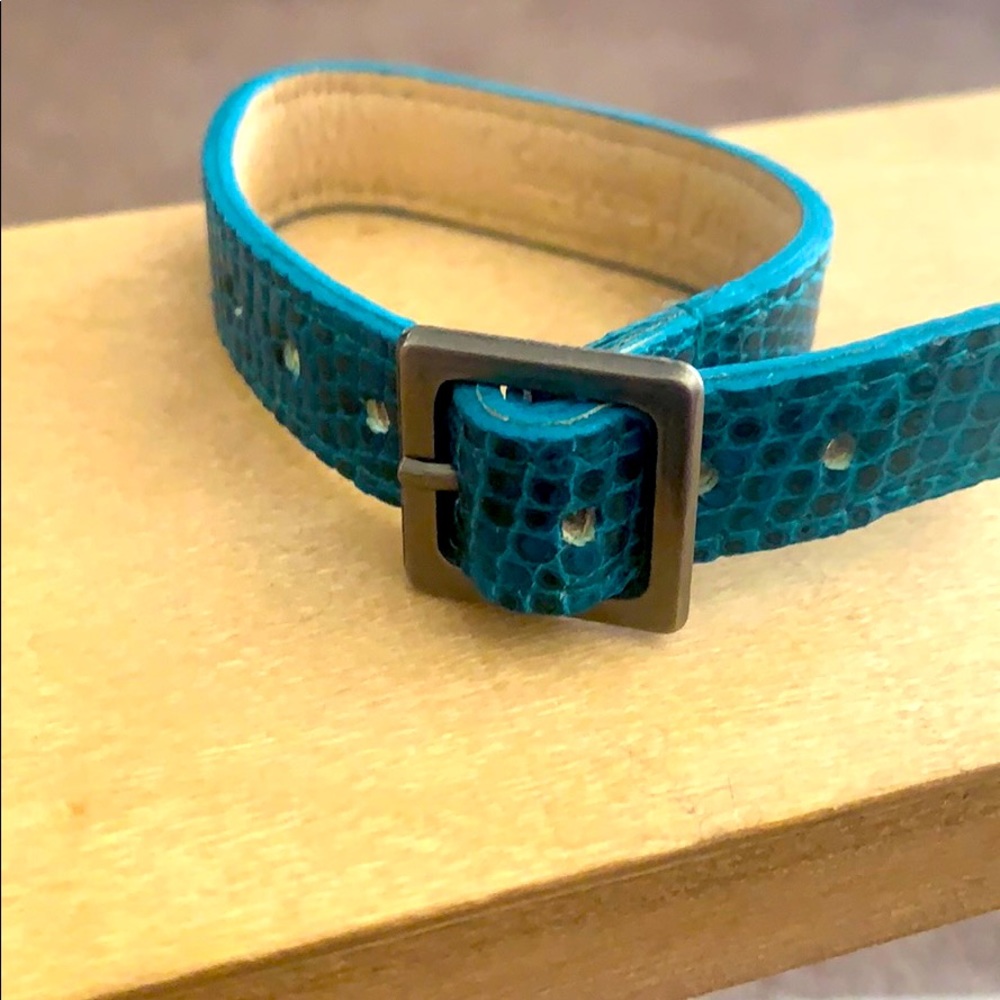 Python Cuff Bracelet with Buckle